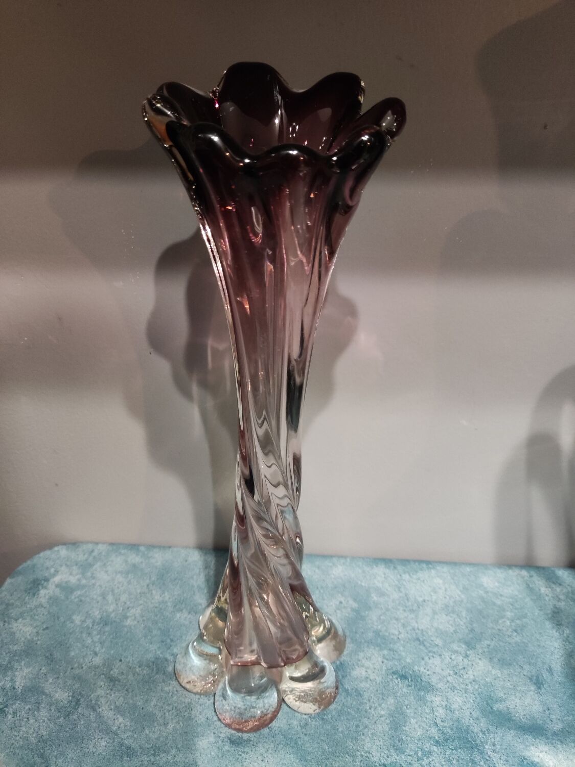 Blown glass vase called elephant's foot