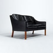 Mid Century Leather Sofa By Borge Mogensen 2208, Danish Design 1960’s