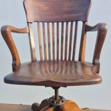 American oak office armchair
