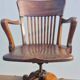American oak office armchair