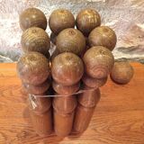 Old wooden bowling game