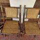 Set of 4 folding chairs old colonial style