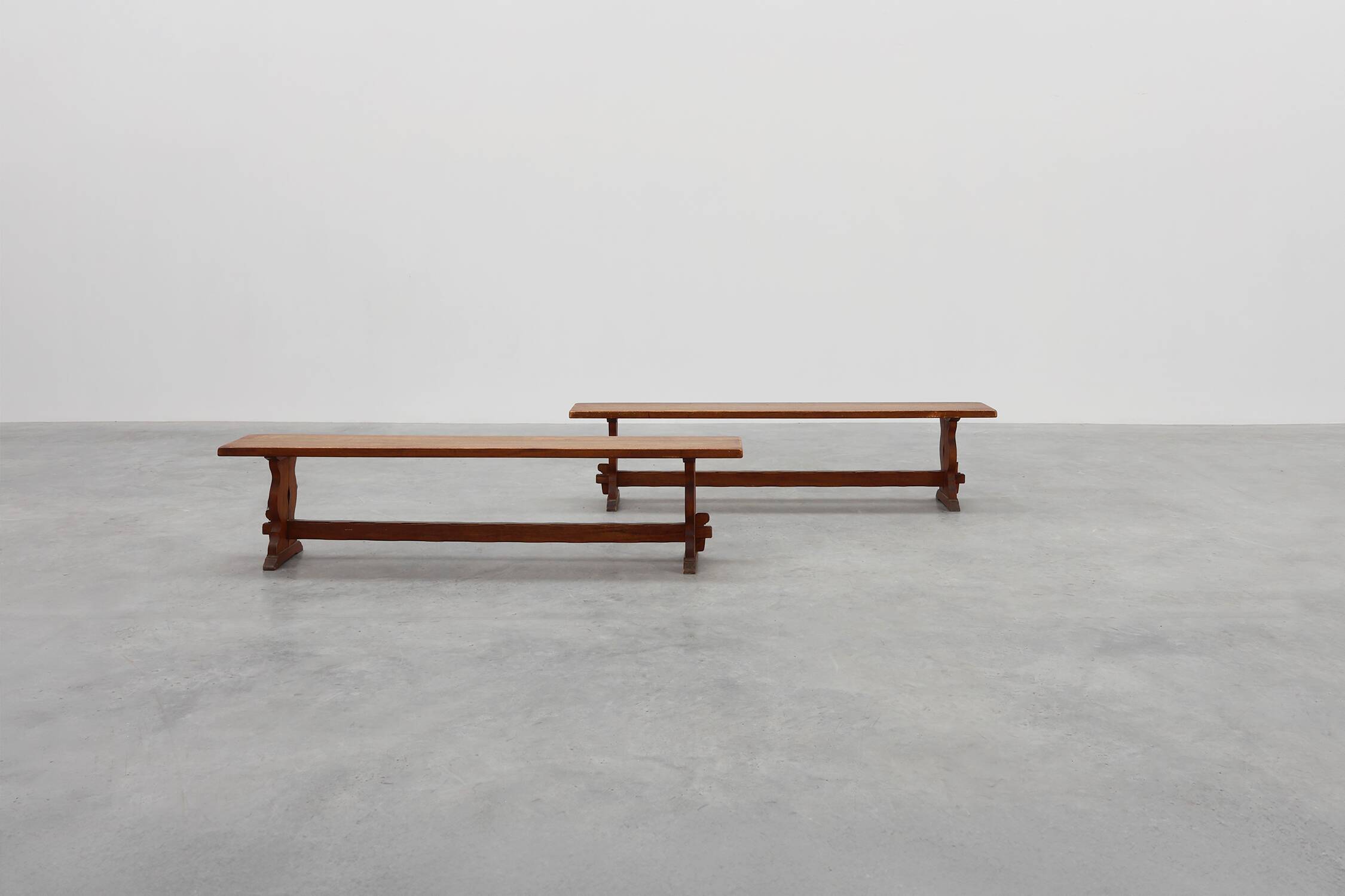 Rustic oak bench with nice patina, France ca. 1900