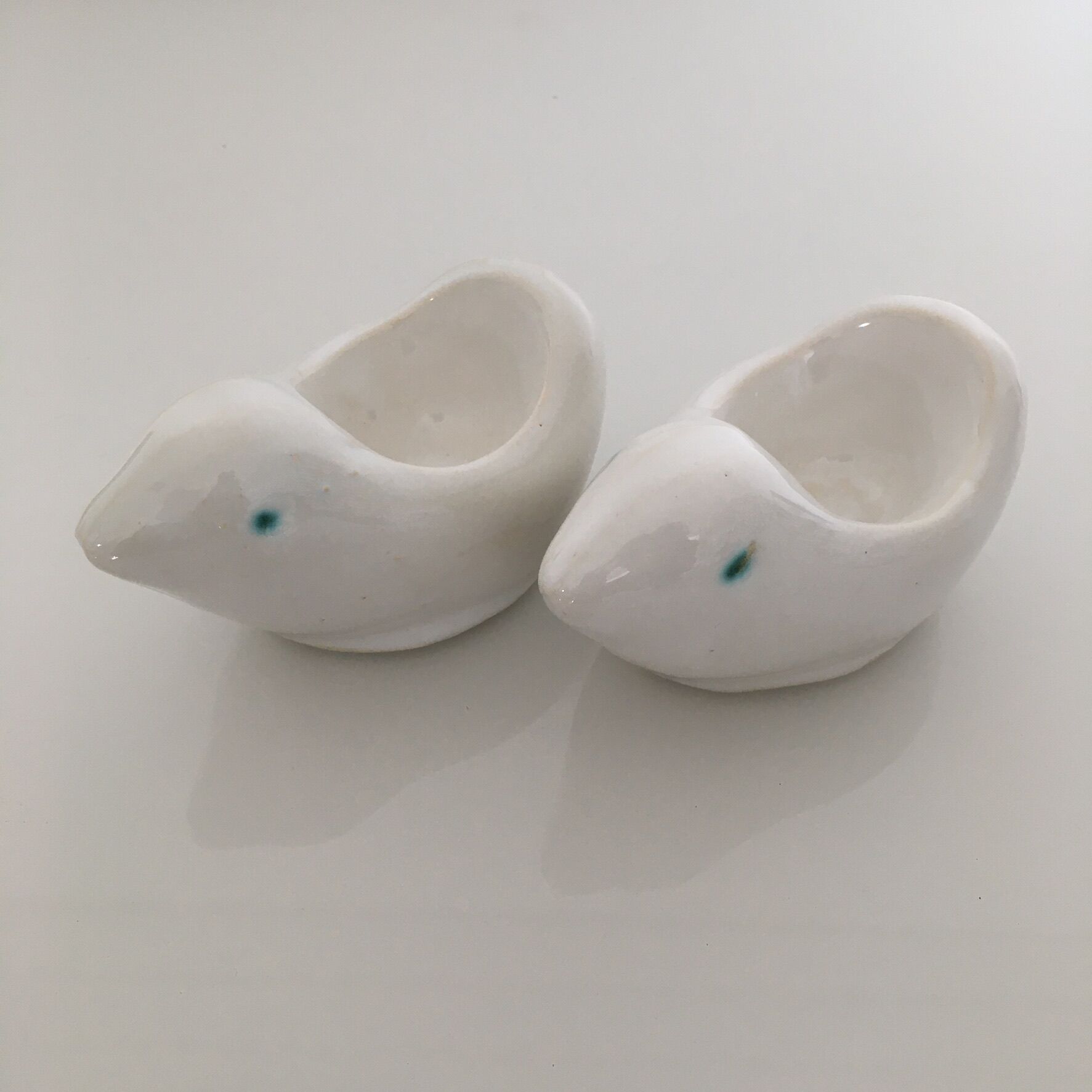 Pair of bird egg cups