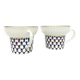 2 Russian Imperial Lomonosov Porcelain Cups • Cobalt 1744