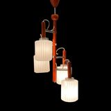 Mid-century italian orange opaline glass lamp