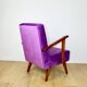 Vintage loft armchair purple velvet - 2 pieces available