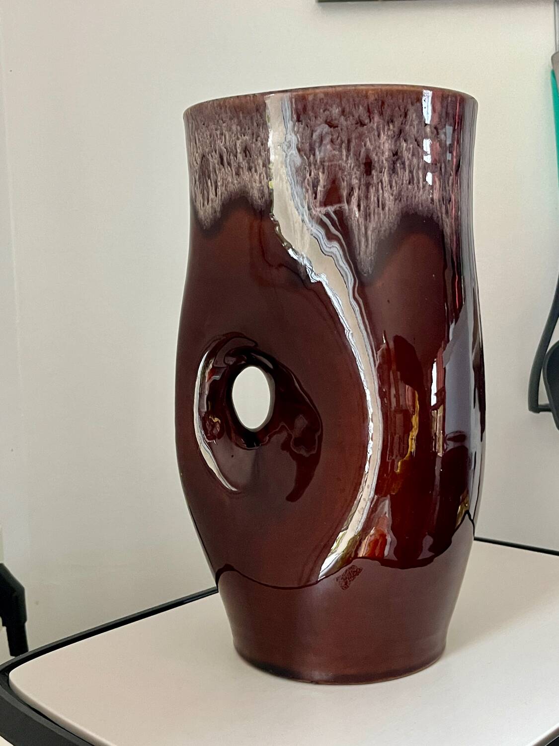 Vintage ceramic vase from Accolay 1960