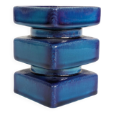 Cari Zalloni vase for Steuler, model 5101, Blue Space Age Ceramic
