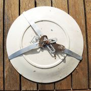 Old U&C Earthenware Plate from Sarreguemines - Feria with Support