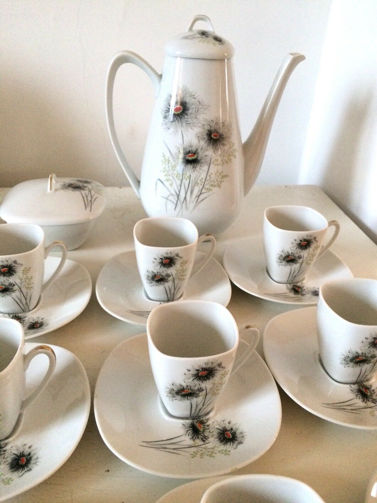 Café service signed Raynaud Limoges 50-60