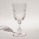 12 water glasses on crystal stand saint louis messina collection model of 1973. stamped.