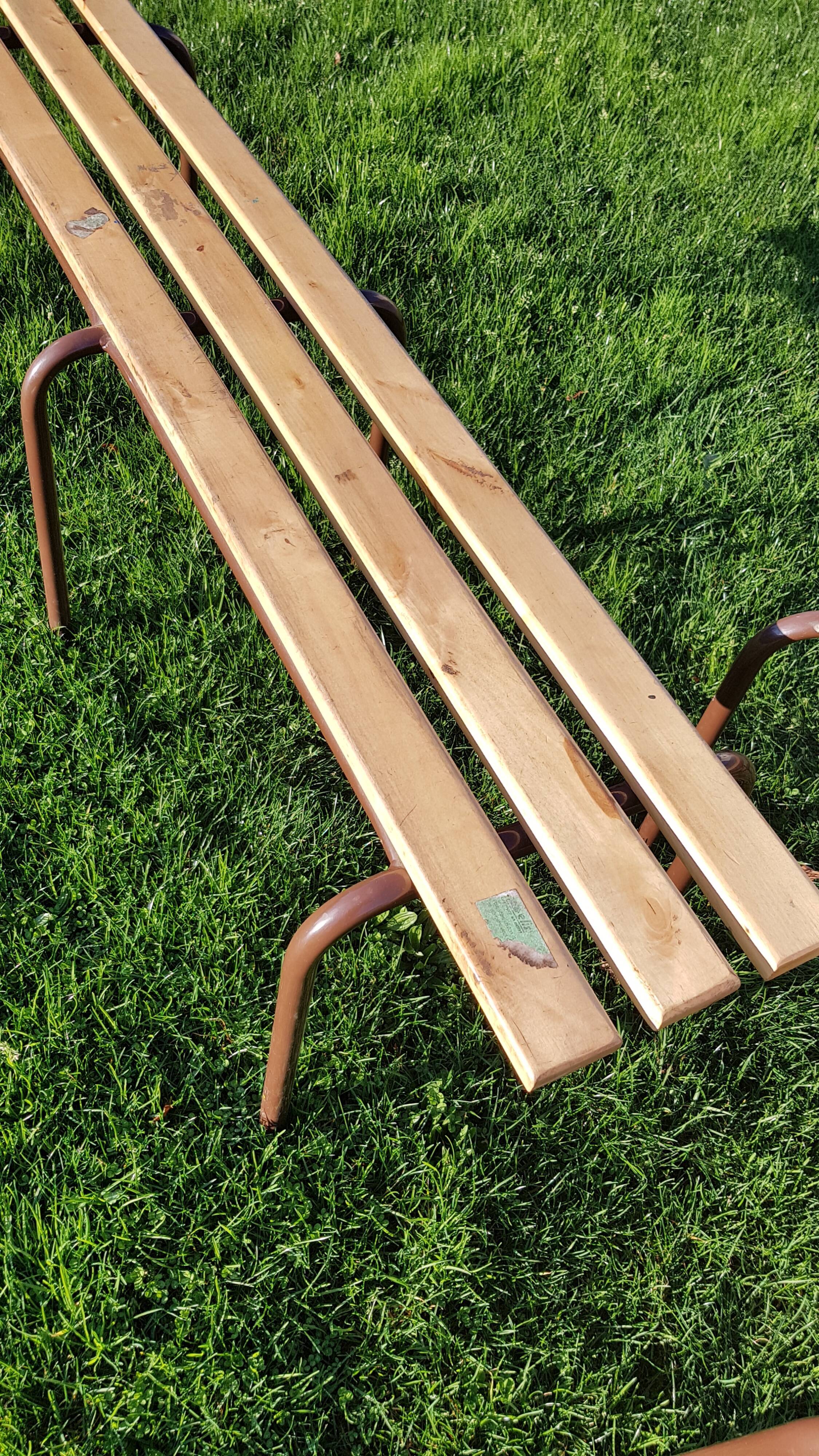 Pair of benches of school children