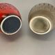 Set of 2 multi-color fat lava op art pottery vase made bay ceramics, germany