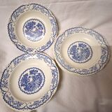 Set of 7 Digoin Sarreguemines earthenware soup plates