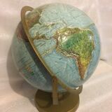 World map in relief