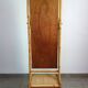 Woven wicker and bamboo full-length mirror, 70s/80s.