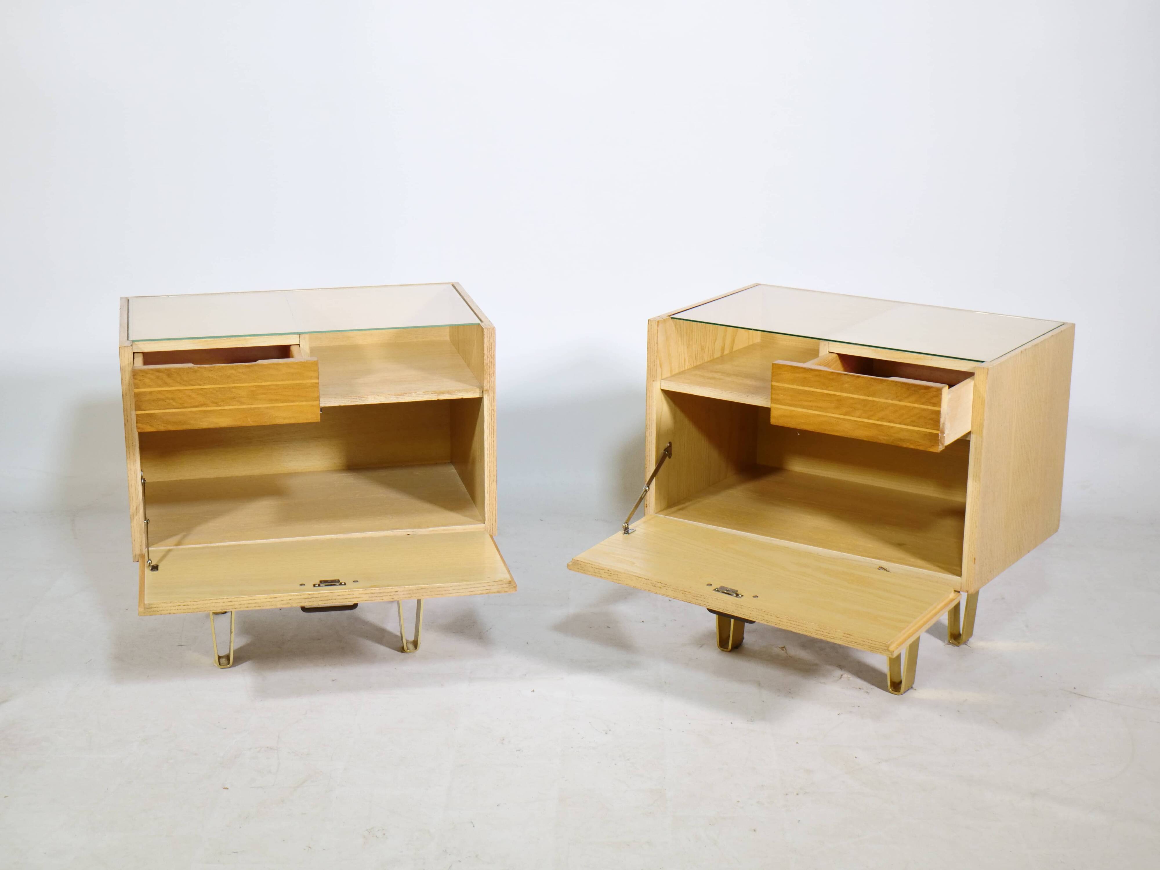Bedside tables, 1950s-60s