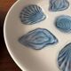 Set of blue ceramic oyster plates – Shellfish plates
