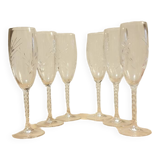 6 flûtes en cristal