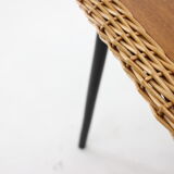 1970s Coffe Table with Rattan edge, France