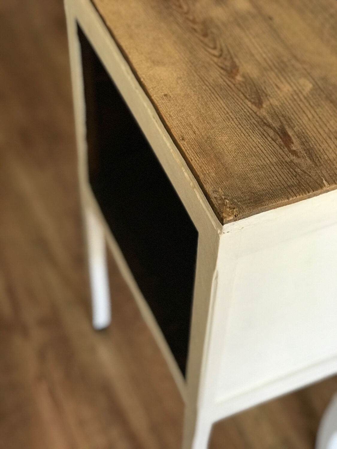 Bedside table vintage country style wood