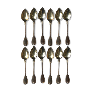 Set de 12 petites cuillères - argent vermeil