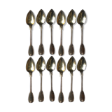 Set of 12 teaspoons in silver vermeil punch Minerve model net