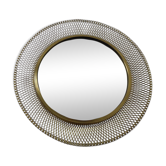 Vintage French Brass Mirror, 1960s