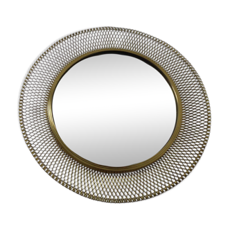 Vintage French Brass Mirror, 1960s