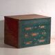 Antique Chinese chest in green lacquered elm – China, circa 1900