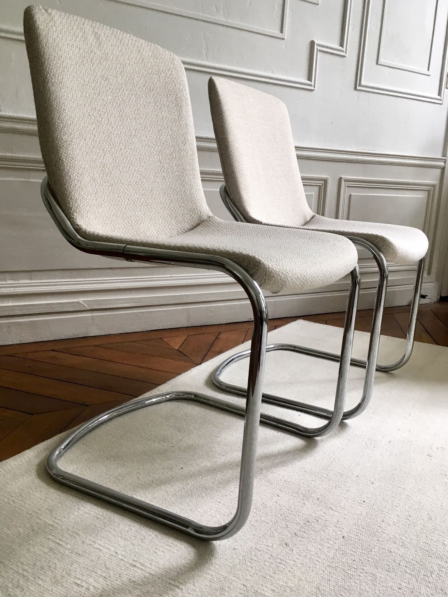 Set of Six Vintage "luge" chairs restored