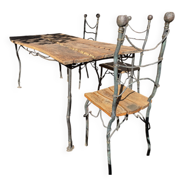 Ensemble table et chaises Patrick de Bruyn