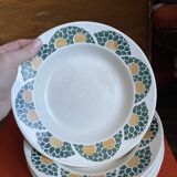 Lot of 8 Givors plates in antique earthenware.