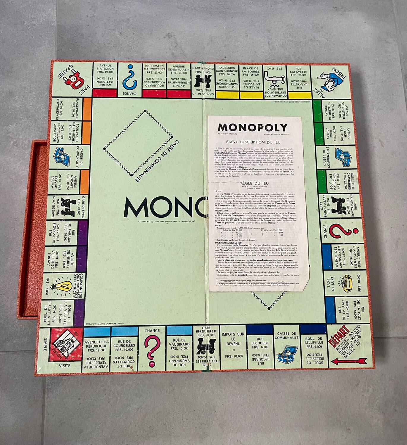 Vintage Monopoly game Miro editions from the 60s