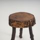 Tabouret en bois rustique fait à la main