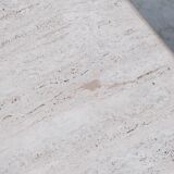 Two tier mid-century travertine coffee table