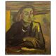 Portait de femme Fauviste, tableau huile sur toile 1947, LUC PEROT 'Colette