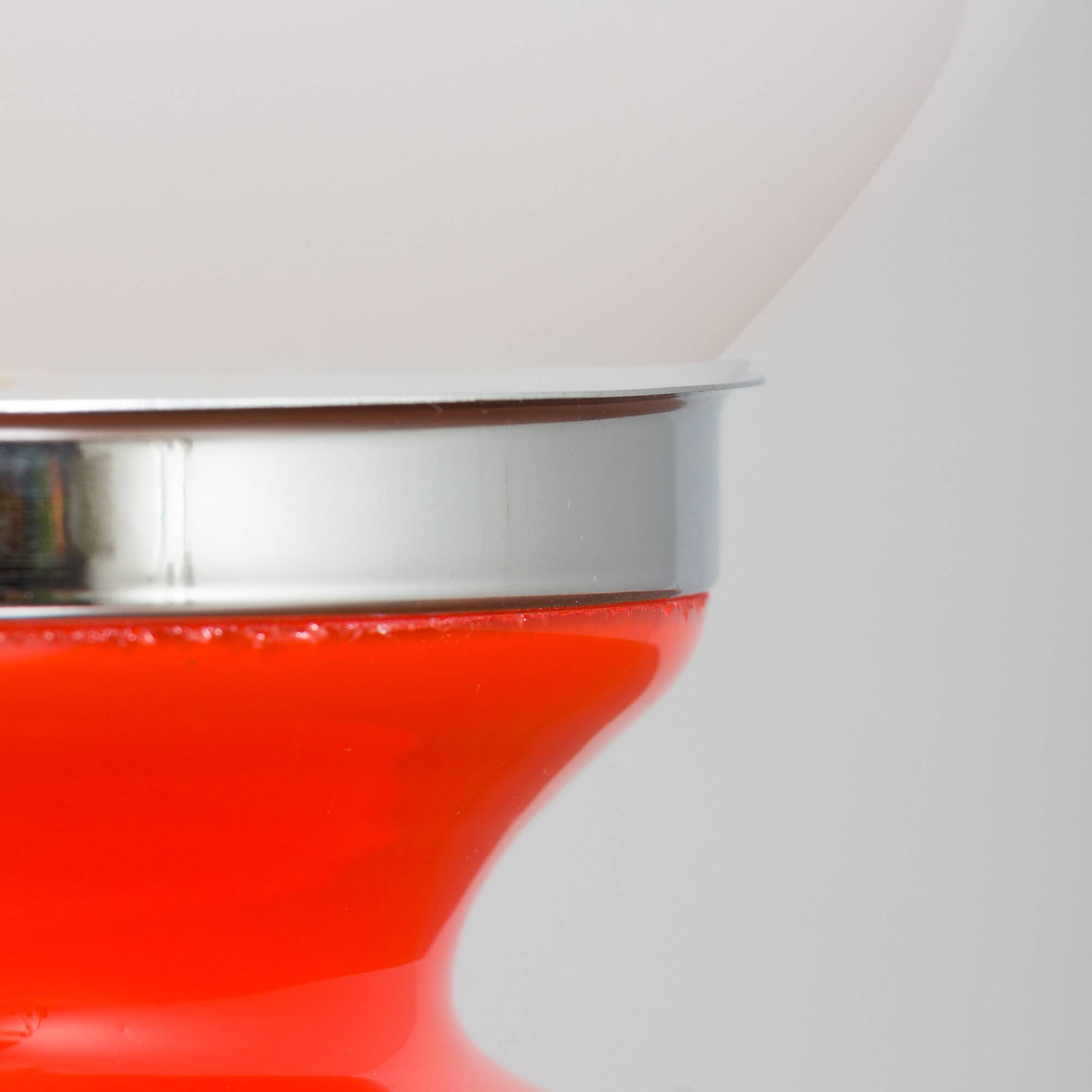 Pair Italian Space Age Mazzega Murano glass table lamps