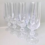 10 crystal champagne flutes