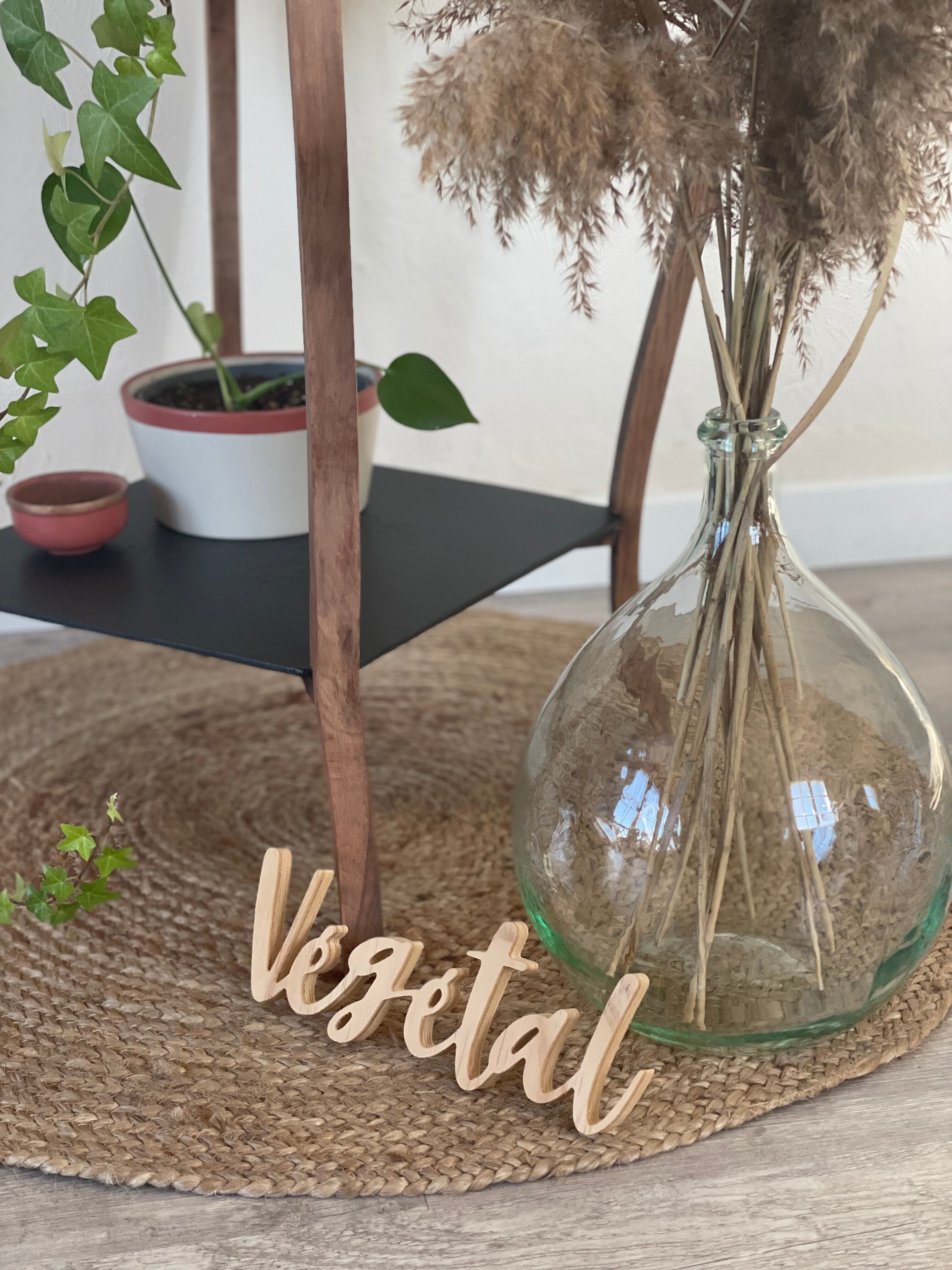 Black and wood side table