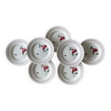 7 antique dessert plates in Gien earthenware