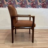 Set of 6 "1960s design" leather armchairs.