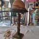 Mushroom lamp in glass paste and bronze Art Nouveau