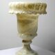 Large Medici alabaster/yellowish marble vase, Belle Époque style