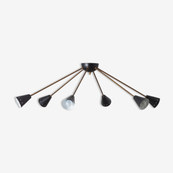 Ceiling lamp Sputnik 6 arms Black