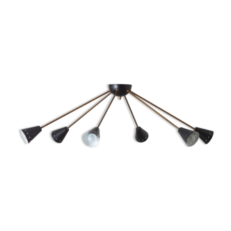 Ceiling lamp Sputnik 6 arms Black