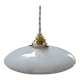 Old hanging lampshade lamp in white opaline Art Deco 1930
