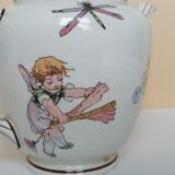 Teapot Sarreguemines cherub patterns
