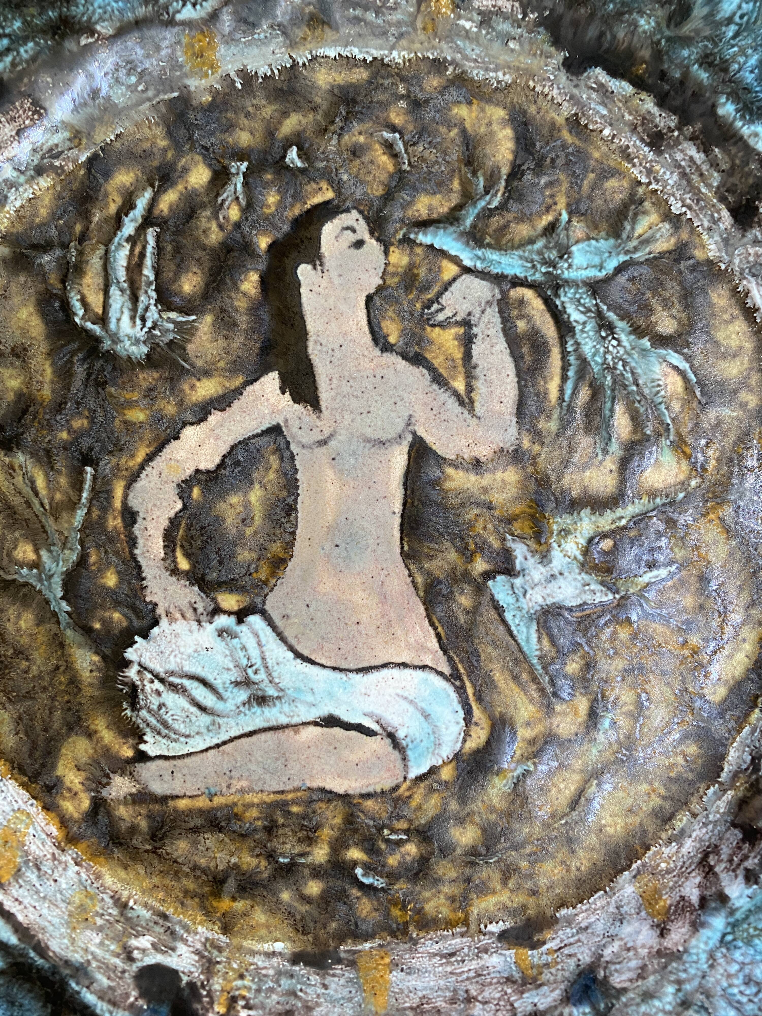 Enamelled stoneware dish Martine Le Pétillon Quimper